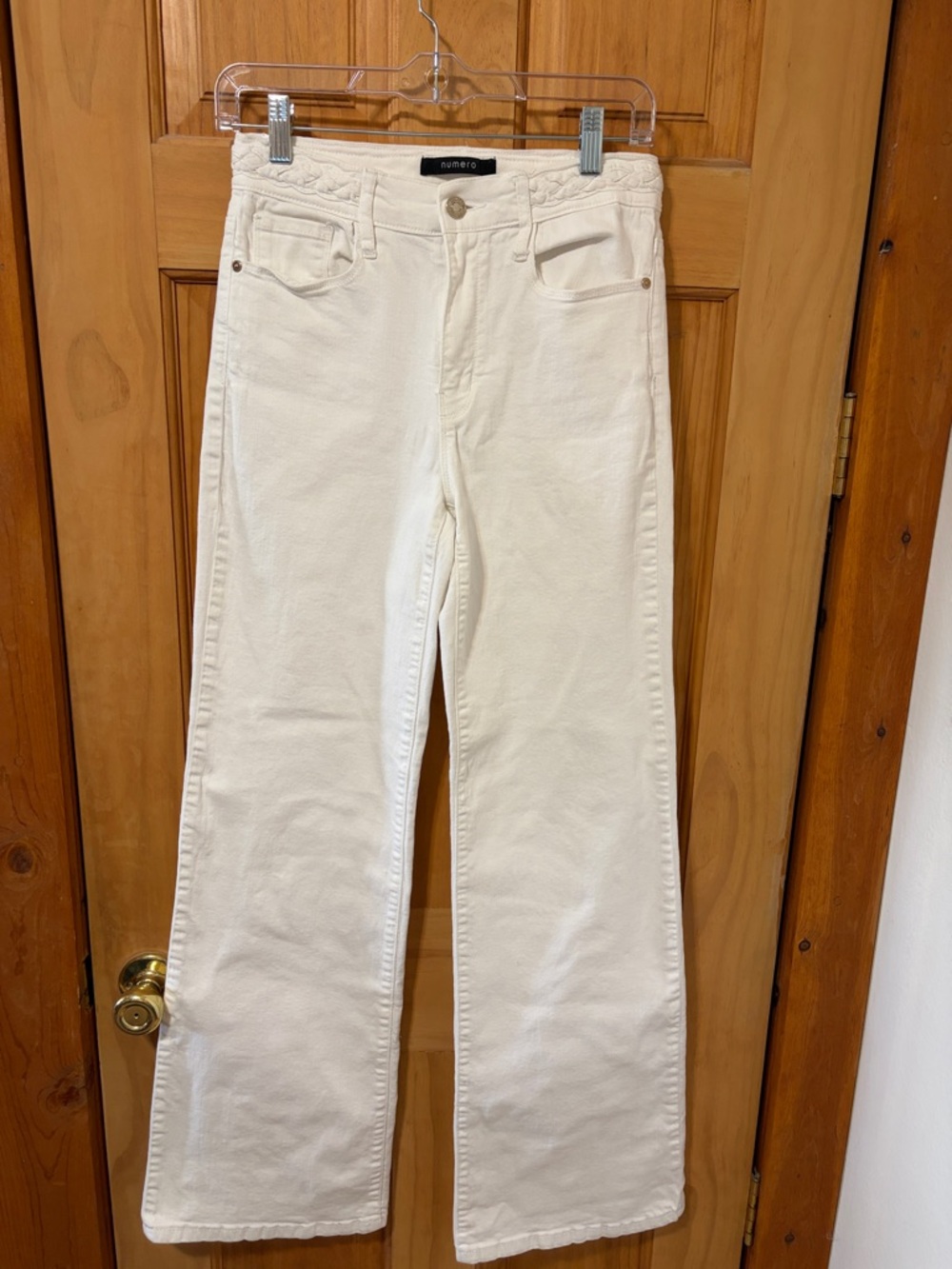 Numero Women’s White High-Rise Wide Leg Jeans